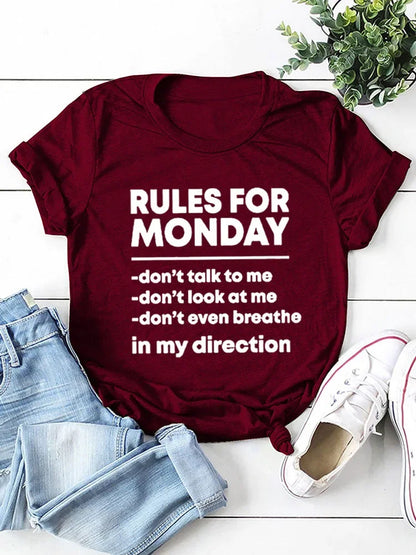 RULES FOR MONDAY